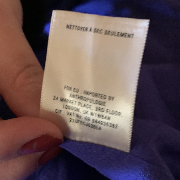 Leifsdottir by Anthropologie Purple 100% Silk Beaded Blazer Size Small - Picture 13 of 14